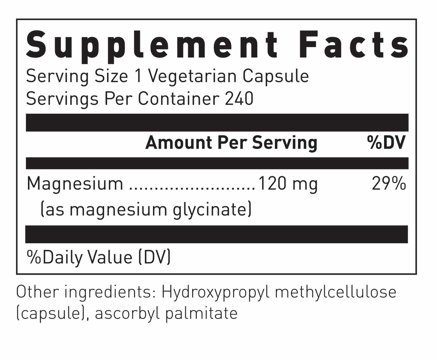Magnesium Glycinate - 240 caps