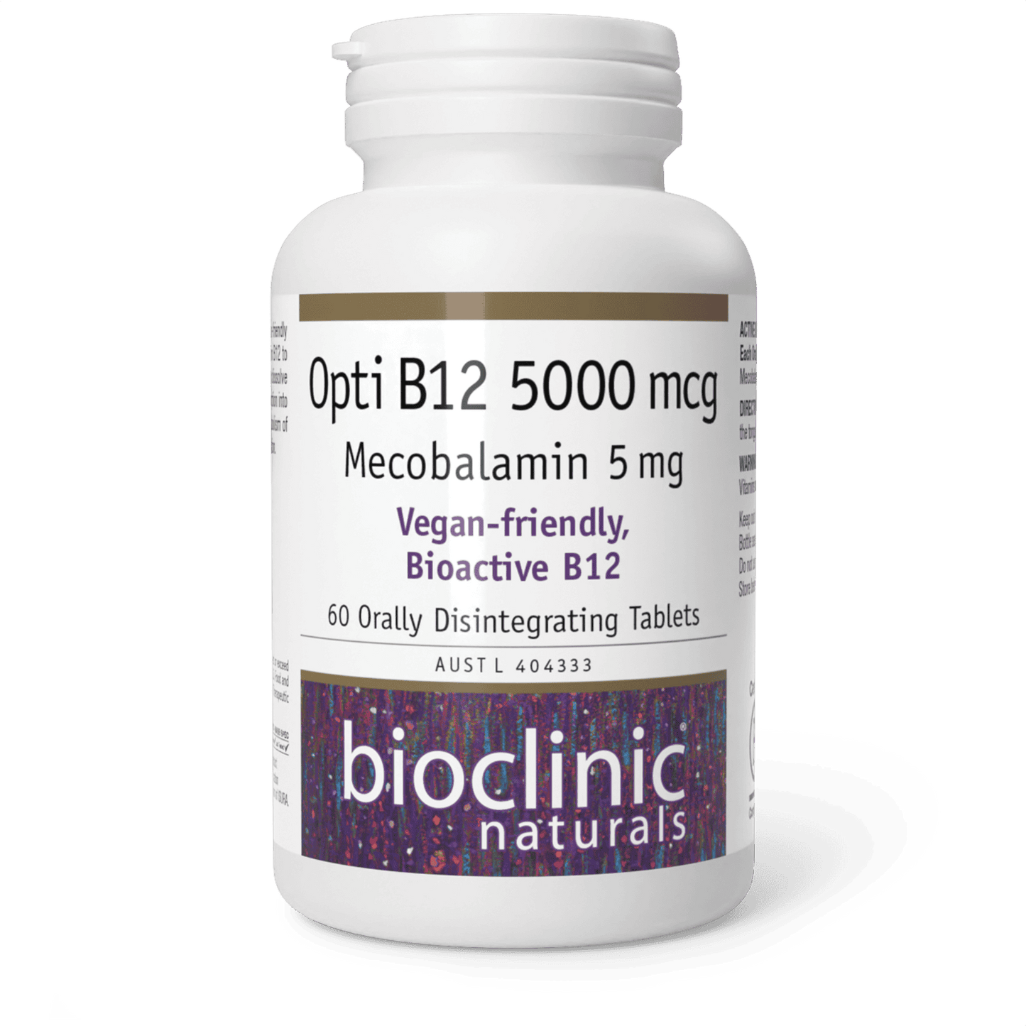Opti B12 5000mcg - Vegan - 60 Disintegrating tabs.