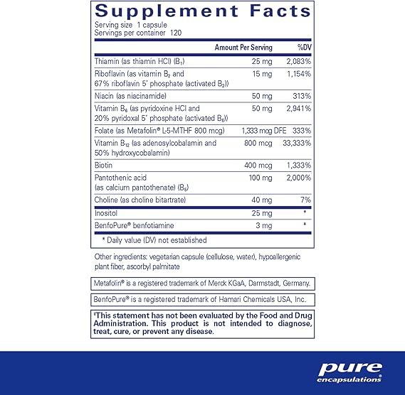 PureGenomics B Complex - 120 caps