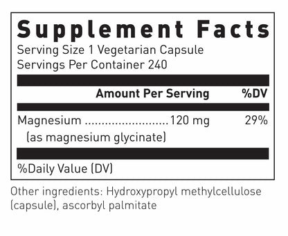 Magnesium Glycinate - 240 caps