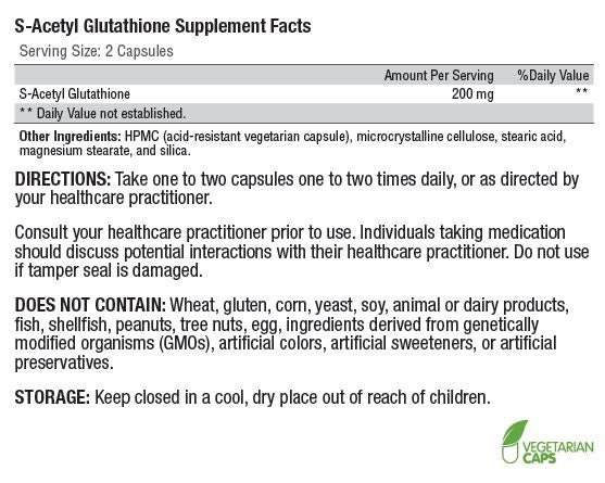 S-Acetyl Glutathione - 60 caps