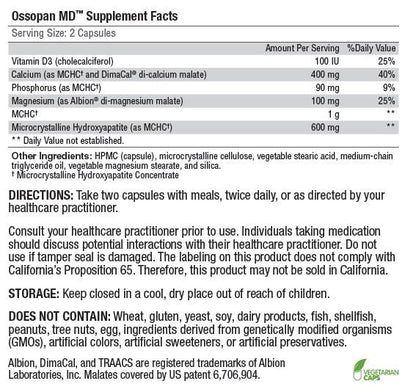 Ossopan MD - 120 caps.