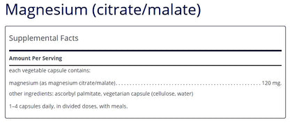 Magnesium Citrate Malate - 90 caps.