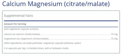 Calcium/Magnesium Citrate/Malate - 180 caps.